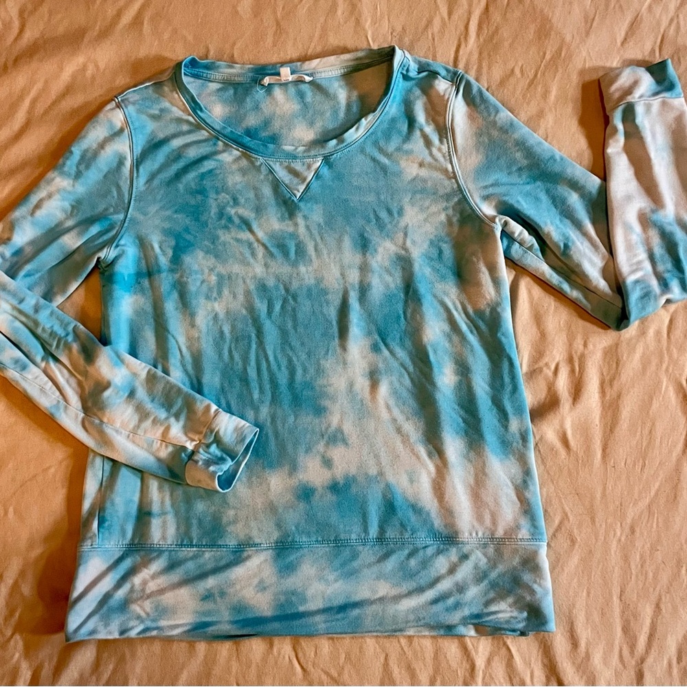 Workshop Republic Clothing Blue & White Tie-Dye Long Sleeve Top